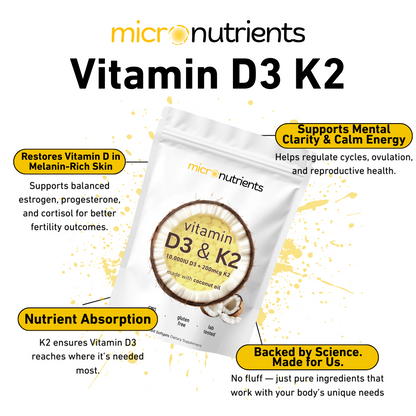 Vitamina D3 y K2 de alta potencia